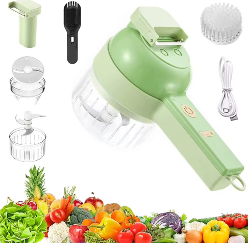 4 in 1 Handheld Electric Vegetable Cutter Set